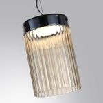 5047/15L L-VISION ODL24 303 черный/светл.янтарный/металл/стекло Подвес LED 15W 4000К 1676Лм PILLARI