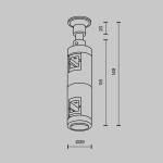 Крепление настенное Wall двойное Flarity черный, TRA155CW-D1-B. TM Maytoni
