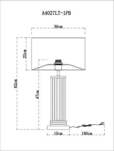 Декоративная настольная лампа Arte Lamp MATAR A4027LT-1PB, 1хE27