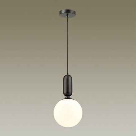 4668/1 PENDANT ODL20 471 черный/белый Подвес E27 1*40W (тип лампы СВЕЧА) 220V OKIA