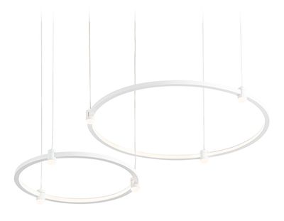 Светильник подвесной светодиодный FL5521/2+6 WH белый 45W 3000K/4200K/6400K D600/400*1300 (без ПДУ)