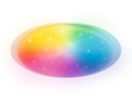 Светодиодный светильник c подсветкой RGB FF470 WH белый 60W D450*70 (ПДУ ИК)