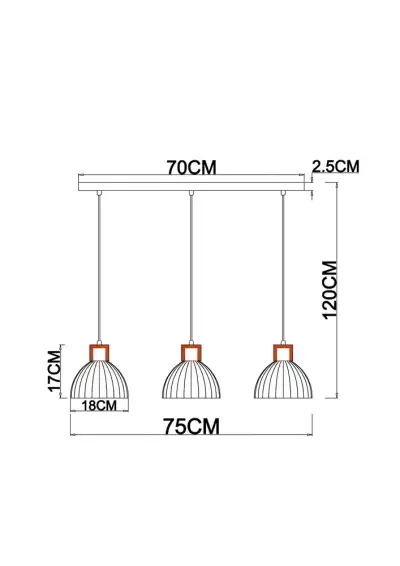 Подвесной светильник Arte lamp CAPRICE A4184SP-3BR, 3хE27
