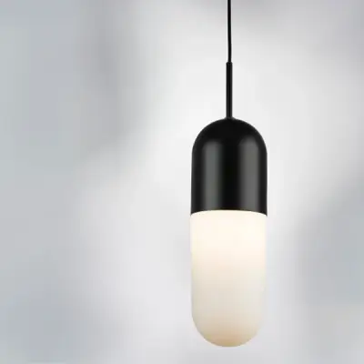 690117 Люстра RAMO 1х40W E27 ЧЕРНЫЙ МАТОВЫЙ/БЕЛЫЙ Lightstar