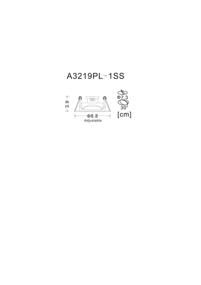 Точечный встраиваемый светильник Arte Lamp ACCENTO A3219PL-1SS, 1хGU10
