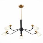 SLE205403-05 Люстра подвесная Черный, Латунь/Белый E14 5*60W