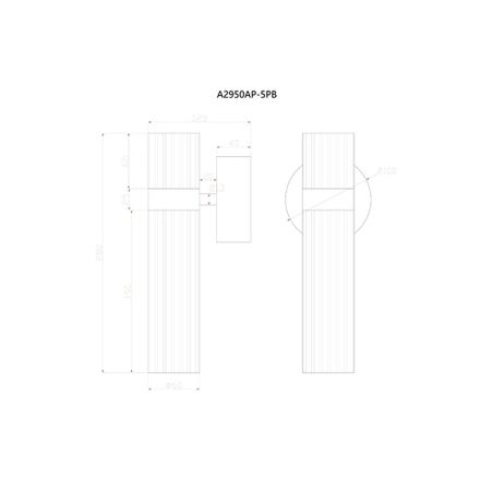 Бра Arte Lamp MISTY A2950AP-5PB, 1хLED