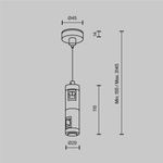 Подвес тросовый Hang двойной Flarity платина TRA157SW-D1-PT. TM Maytoni