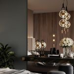 5407/12TL MODERN ODL_EX24 135 черный/золотой/металл/стекло Настольная лампа LED 12W 3000K 1005Лм MAGNET