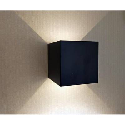 08585,19(3000K) Светильник Куб черный w10*10 h10 Led 6W (3000K) IP65