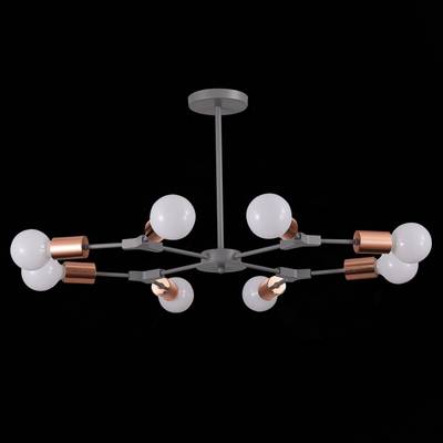 SLE106403-08 Люстра подвесная Серый, Розовое золото E27 8*60W