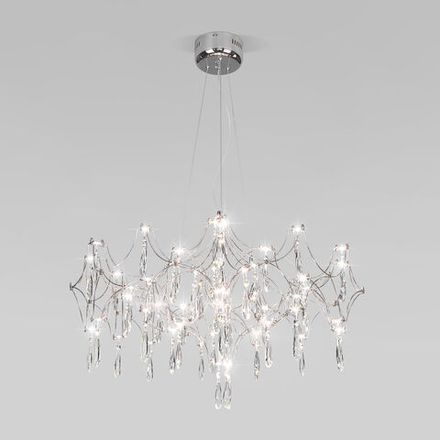 Подвесной светодиодный светильник с фигурным хрусталем 443/1