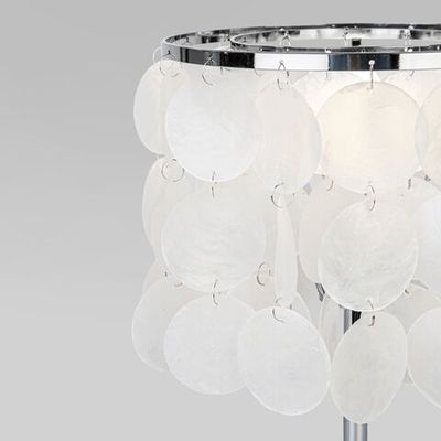 Настольный светильник с перламутром 208101 хром