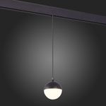ST358.433.07 Магнитный трековый светильник подвесной Черный LED 1*7W 3000K 520Lm Ra&gt;80 120° IP20 D90xH90 48V