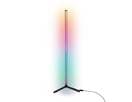 Светильник светодиодный напольный RGB с пультом FL8022 BK черный LED 15W RGB D32*1250 (ПДУ РАДИО 2.4G)