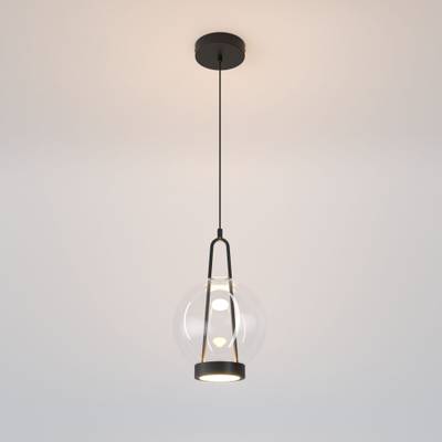 Подвесной светодиодный светильник со стеклянным плафоном 50267/1 LED черный