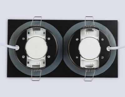 Светильник встраиваемый TN6743/2 BK черный IP44 GX53/2 210*110*57