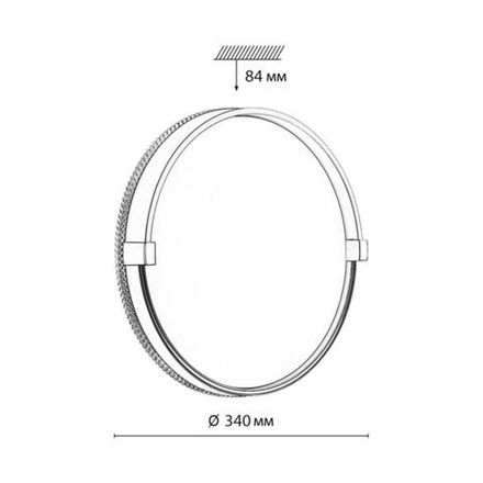 7647/CL PALE SN 138 Светильник пластик/белый/черный/золотой LED 30Вт 4000К D340 IP43 OLIDI BLACK
