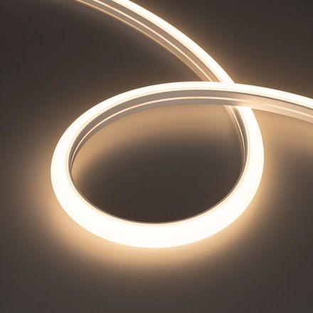 Светодиодная лента герметичная MOONLIGHT-TOP-A140-16x15mm 24V Warm3500 (9.6 W/m, IP65, 2835, 5m, wire x1) (Arlight, Силикон)