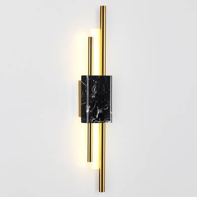 4361/10WL MIDCENT ODL23 221 черный мрамор/золотистый металл Настенный св-к IP20 LED 10W 3000K 625Лм MARMI