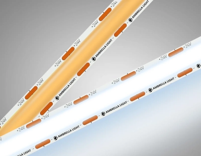 Светодиодная лента GS4803 COB 616Led/19W m/ 24V IP20 6500K/ 5m*12mm*2mm кратность резки 22.5mm (2 конт.)