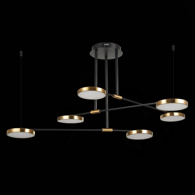SL1605.403.06 Светильник подвесной ST-Luce Черный/Латунь, Белый LED 6*7,5W 3000K