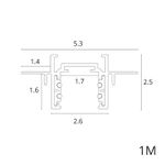 Магнитный шинопровод встраиваемый в гипсокартон Arte Lamp OPTIMA-ACCESSORIES A730133