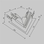 Угол-соединитель 45° Exility встраиваемый под ГКЛ 12,5мм, белый, TRA034CLS-42.12W. TM Maytoni