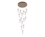 08511-15A,36 Люстра каскадная Астен латунь d50 h250 Led 90W (3000K)