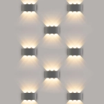 Twinky trio серый уличный настенный светодиодный светильник 1551 TECHNO LED