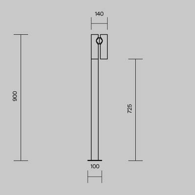 Ландшафтный светильник Torq 3000К 10Вт IP 65 O494FL-L10B3K. TM Maytoni
