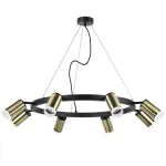 LR0183180 Люстра RULLO 8х50W GU10 ЧЕРНЫЙ/БРОНЗА (571018+214431-8+202430-8)