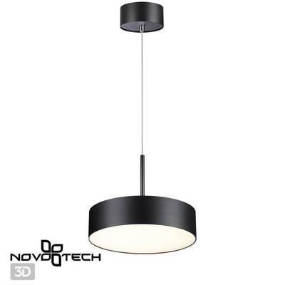 358762 OVER NT21 216 черный Светильник накладной светодиодный, длина провода 2м IP20 LED 30W 4000K 2600Лм 100-265V PROMETA