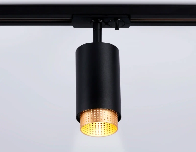 Светильник трековый GL5162 BK/GD черный/золото GU10 max 12W D60*190