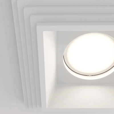 Встраиваемый светильник Гипс Модерн / Gyps Modern 1*GU10 10 Вт, DL005-1-01-W. TM Maytoni