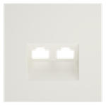 VLS001413 Накладка для розетки компьютерной двойной RJ45+RJ45 кат.6, S70 (хлопок). (ТМ Maytoni)