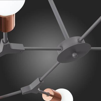 SLE106403-08 Люстра подвесная Серый, Розовое золото E27 8*60W