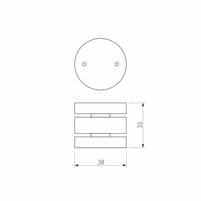 Slim Magnetic Коннектор круглый шарнирный для накладного шинопровода чёрный 85010/00