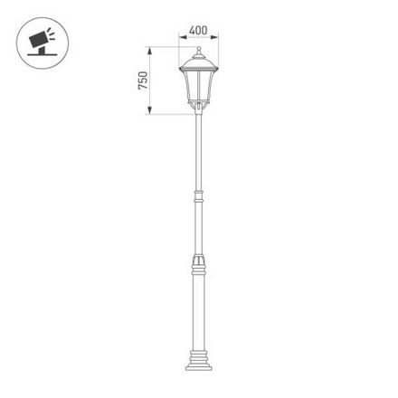 Светильник OXOR-GRADUA-O-400x750-35W Day4000 (BK, 120 deg, 230V) IP65 (Arlight, -)