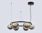 Светильник светодиодный подвесной LH12003/6 BK/GD/SM черный/золото/дымчатый 36W 3000K D760*175