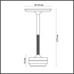 5033/6TL L-VISION ODL24 523 золото матовое/металл/акрил Настольная лампа LED 6W 3000K-5700K 300Лм TET-A-TET