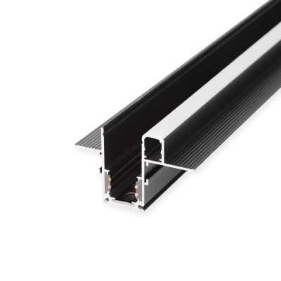 Slim Magnetic Шинопровод встраиваемый с местом под светодиодную ленту чёрный 2м 85132/00
