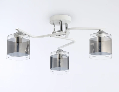 Светильник потолочный TR303217/3 WH/CH/SM белый/хром/дымчатый E27*3 max 60W D540*250