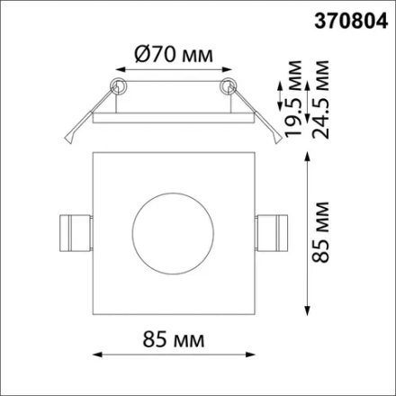 370804 SPOT NT22 598 белый Светильник встраиваемый влагозащищенный IP44 GU10 50W 220V AQUA
