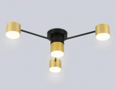 Светильник потолочный FL51722/4 BK/GD черный/золото GX53/4 max 12W 645*135
