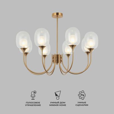 Умный потолочный светильник 70217/8 латунь