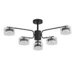 8349/6C COMFI LN26 232 черный/прозрачный, металл/стекло Светильник потолочный LED GX53 6*7W 220V NATALINA
