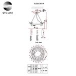 SL1224.203.08 Люстра подвесная ST-Luce Золотистый/Прозрачный, Белый E14 8*60W