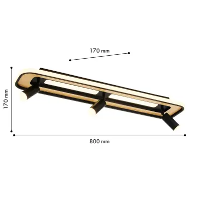 Потолочный светильник Olika 4439-3C, LED*40W, 4300LM, 3000-6000K. ТМ F-Promo