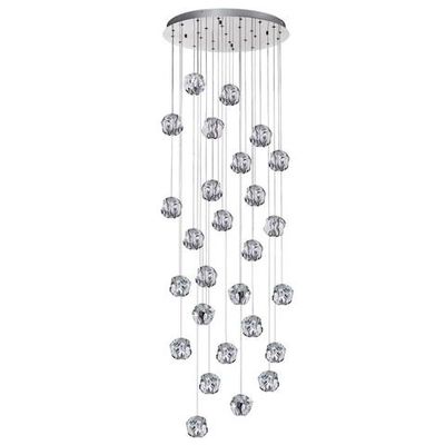 5084/120L L-VISION ODL25 561 хром/прозрачный/металл/акрил Люстра каскадная LED 120W 4000K 6000Лм JEMSTONE